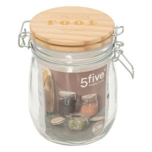 Bocal verre couvercle pin "Wording" 0,75L