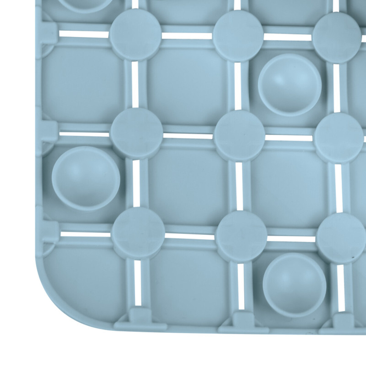 Tapis Fond de baignoire antidérapant Caoutchouc QUADRO 36x76cm Bleu ciel MSV