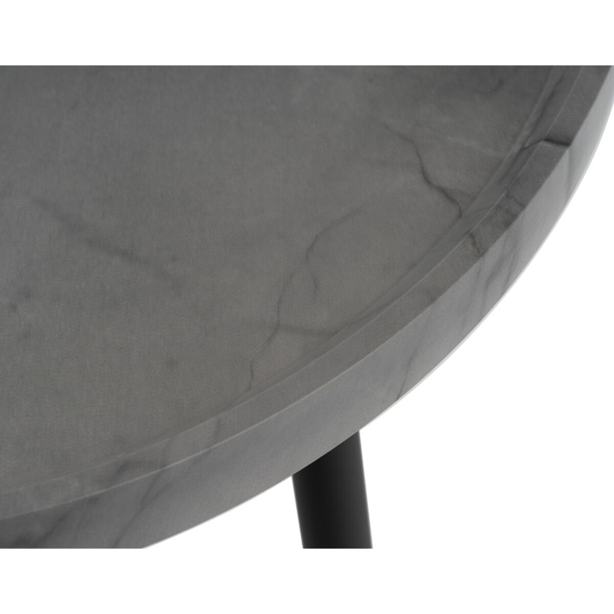 Helsinki - table basse - effet marbre - 80 cm - Gris