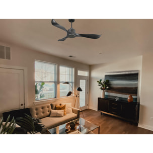 Ventilador de techo Reversible Termostato Wifi Motor DC Techos Inclinados Mando a Distancia Adaptador 2/3 Aspas Hypersilence Memoria UtilaD132C0365185 PURLINE