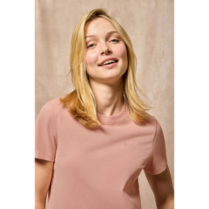 Maglietta Tori rosa pallido con print in gomma Polo Club