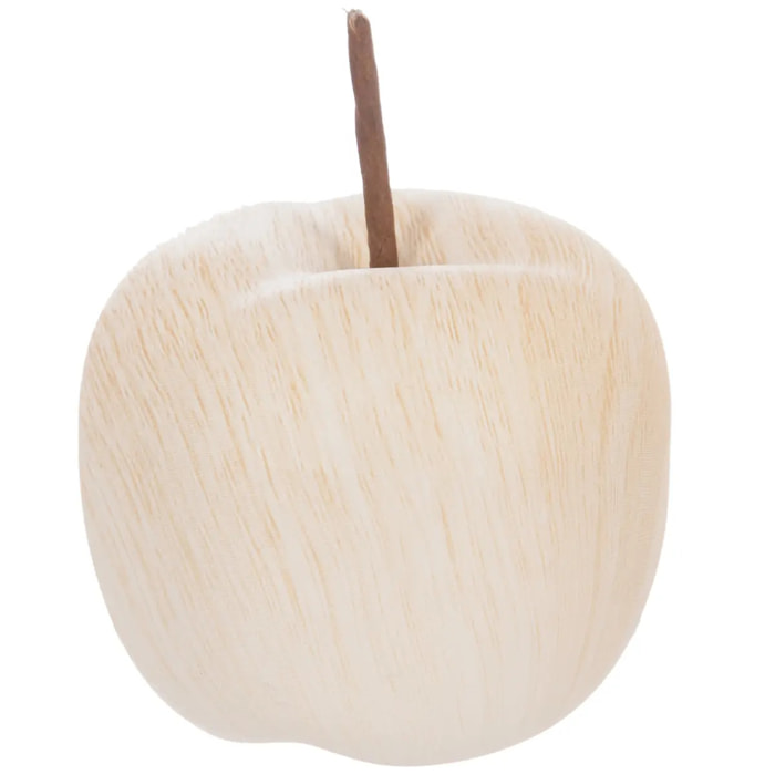 Pomme déco - céramique et effet bois - D9 - 5 cm