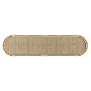 Console 140 cm en rotin naturel avec étagères - Marthe
