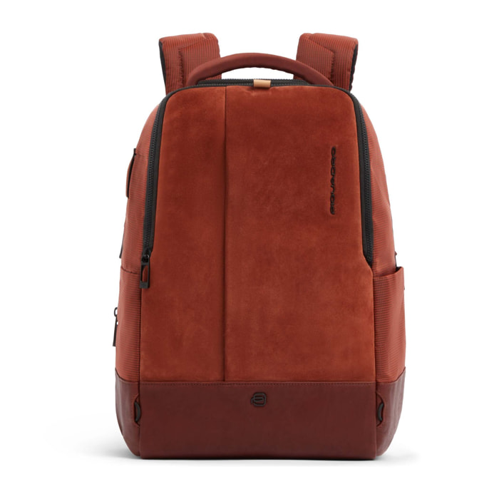 Piquadro Zaino uomo porta pc 14" con porte USB e USB Type C