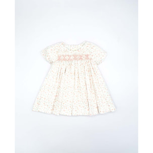 VESTIDO BORDADO A MANO FLOR ROSA