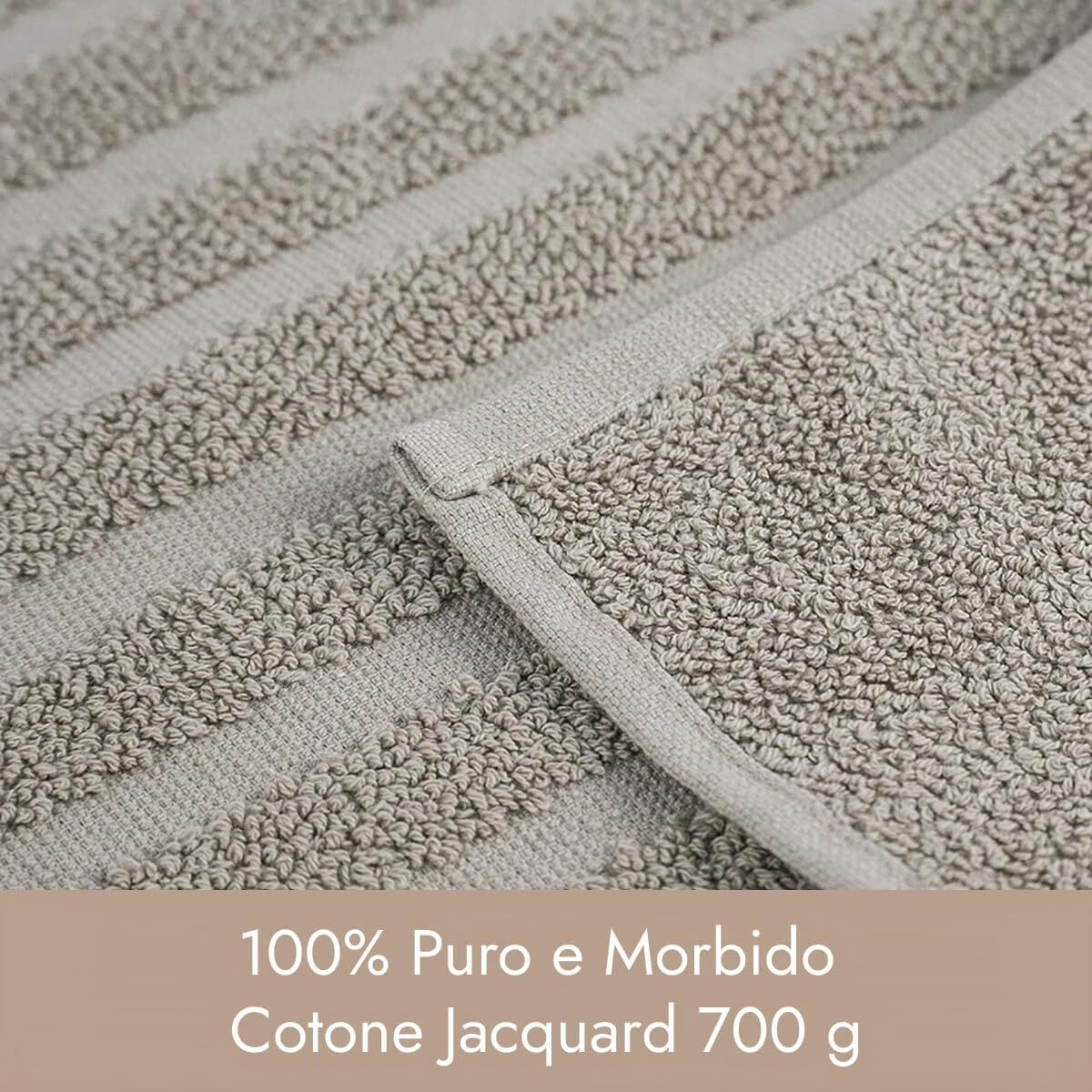 INTRECCI HOME Tappeto Bagno, in Puro Cotone 700 g, , Morbidezza Extra, Assorbenza Superiore, Elegante e Durevole