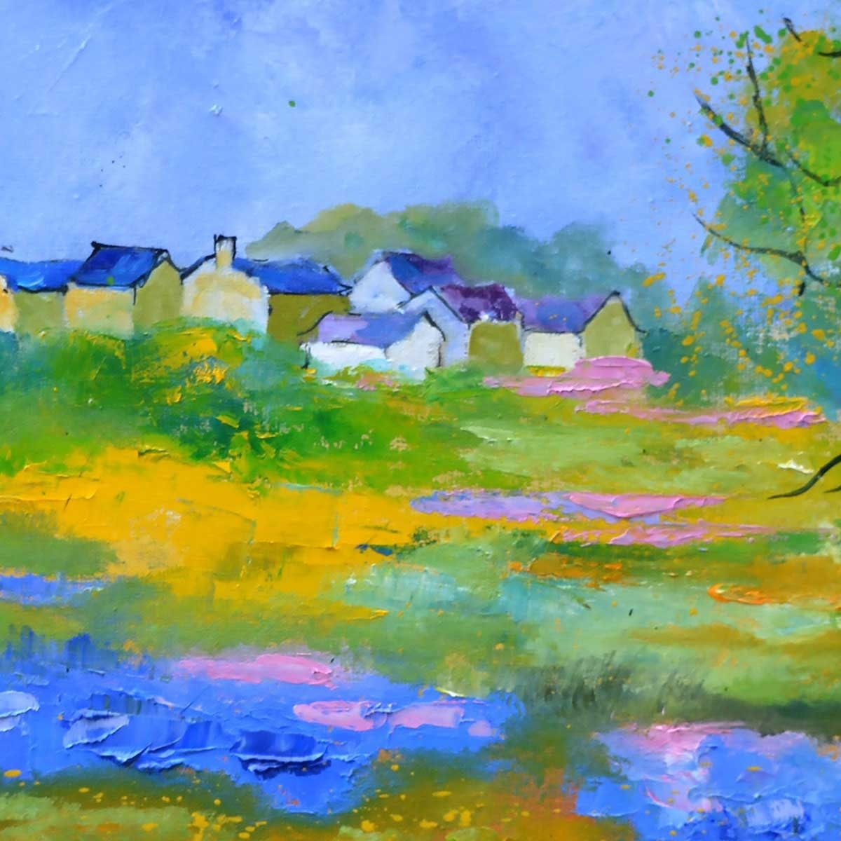 Tableau paysage flaque Toile imprimée