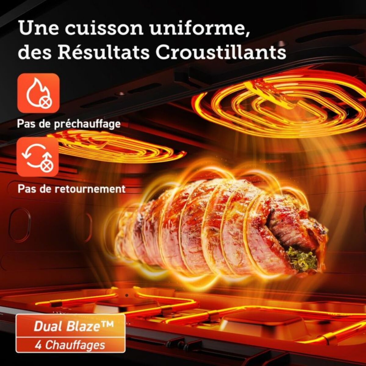 Friteuse sans huile COSORI Twinfry Pro Ceramic KAAPAFCSSEU0204A, 10 L, 4 résistances, panier céramique