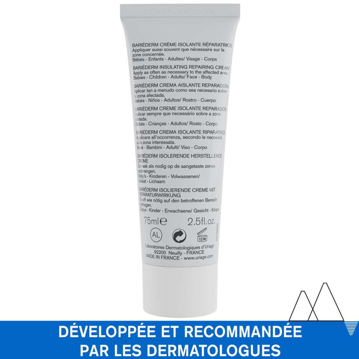 Bariéderm - Crème Isolante Réparatrice - Visage, Corps & Mains 75 ml
