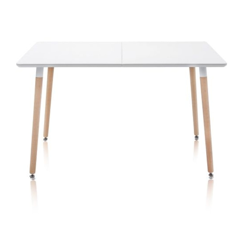 Mesa de comedor extensible Nordika Blanco - Madera de haya