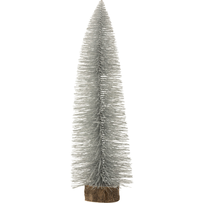 J-Line décoration Sapin De Noël - plastique - argent - large