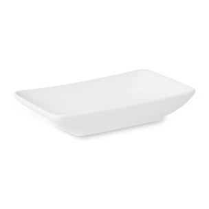 DAM `PACK 6 VASSOI RETTANGOLARI IN PORCELLANA 19 CM 19x12x3 Cm. Colore bianco