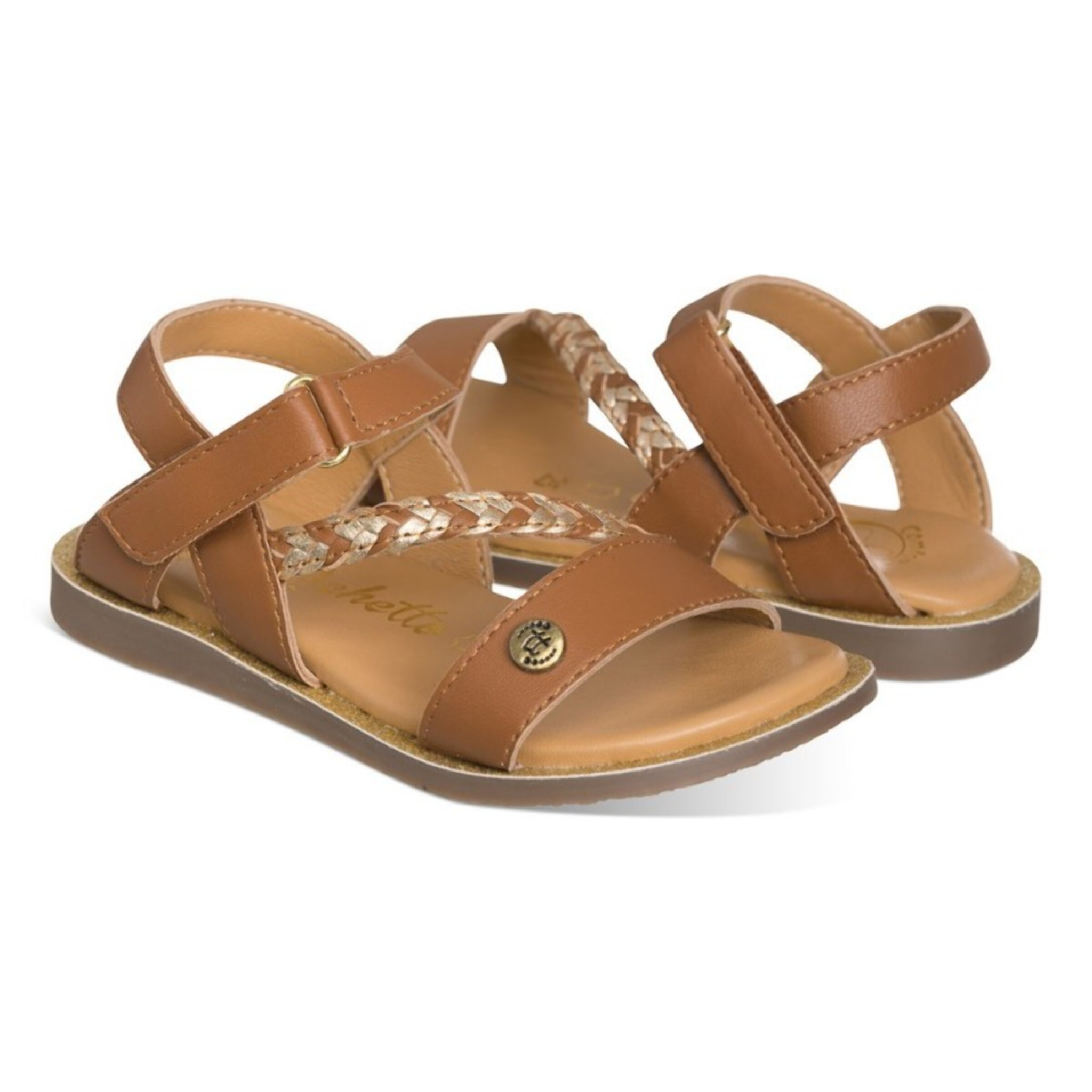 Sandalia moka para NIÑA en piel