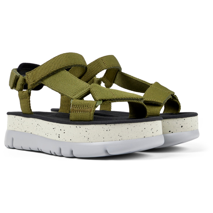 Sandalias - CAMPER Oruga Up - Verde - Textil técnico (poliéster reciclado)