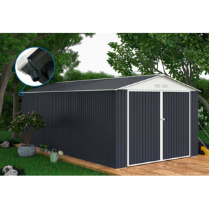 Garage métal " Houston" - 15,36 m² avec gouttière  - Anthracite