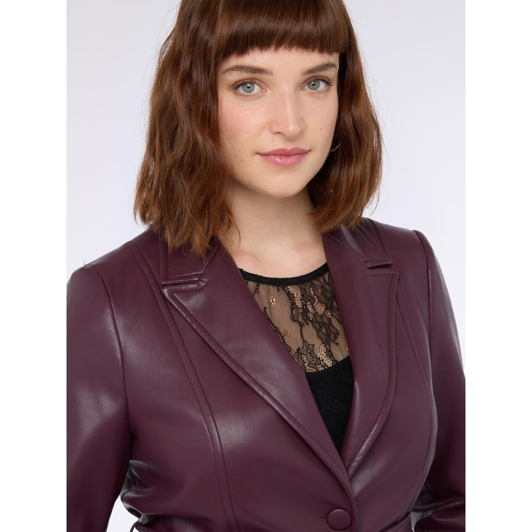 Fiorella Rubino - Blazer strutturato con cintura - Bordeaux
