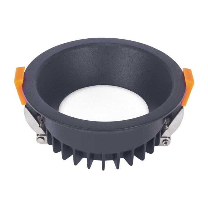Forlight Jet downlight redondo con luz blanco neutro 4000K en color negro Ø 120mm