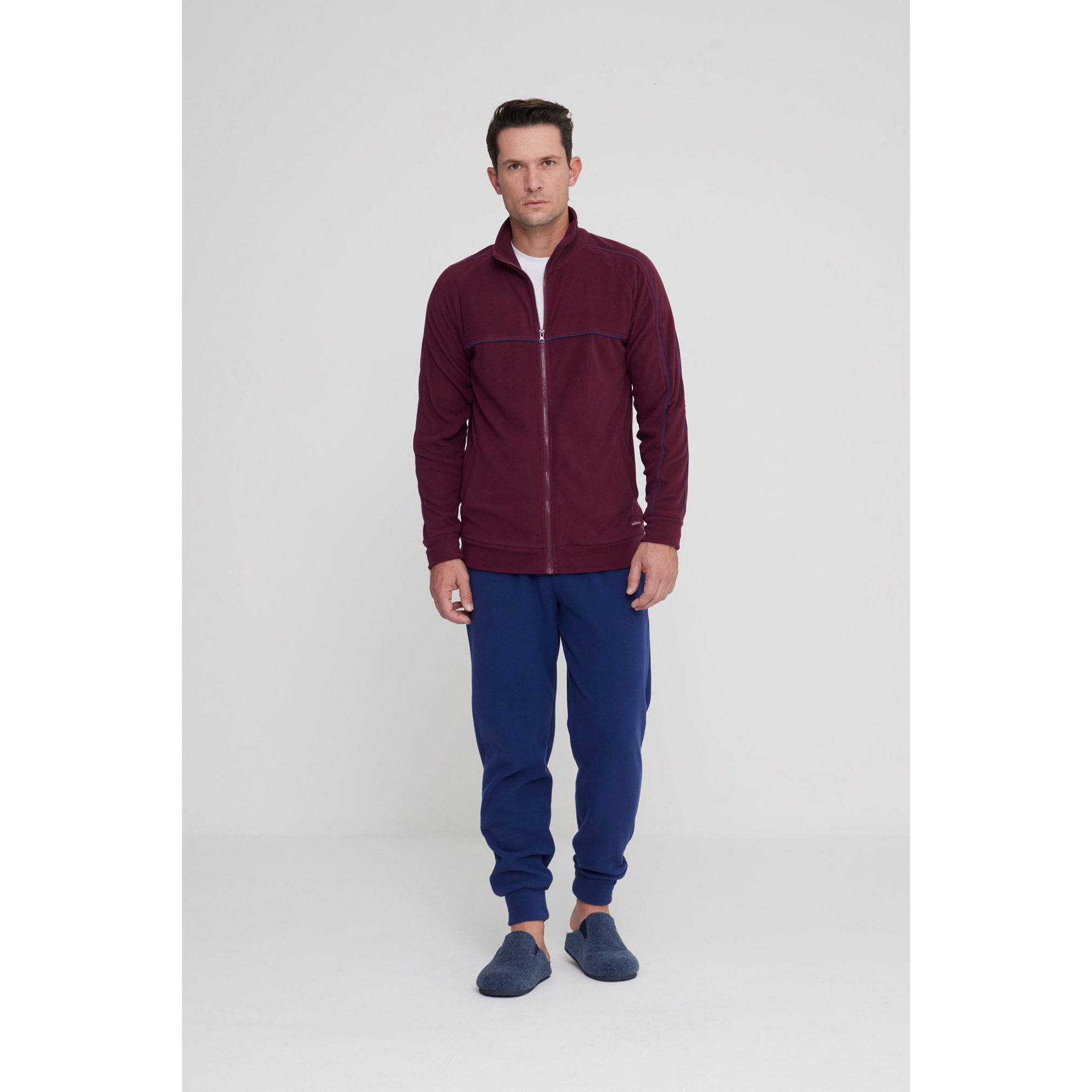 Pigiama uomo brooklyn in pile con zip Noidinotte