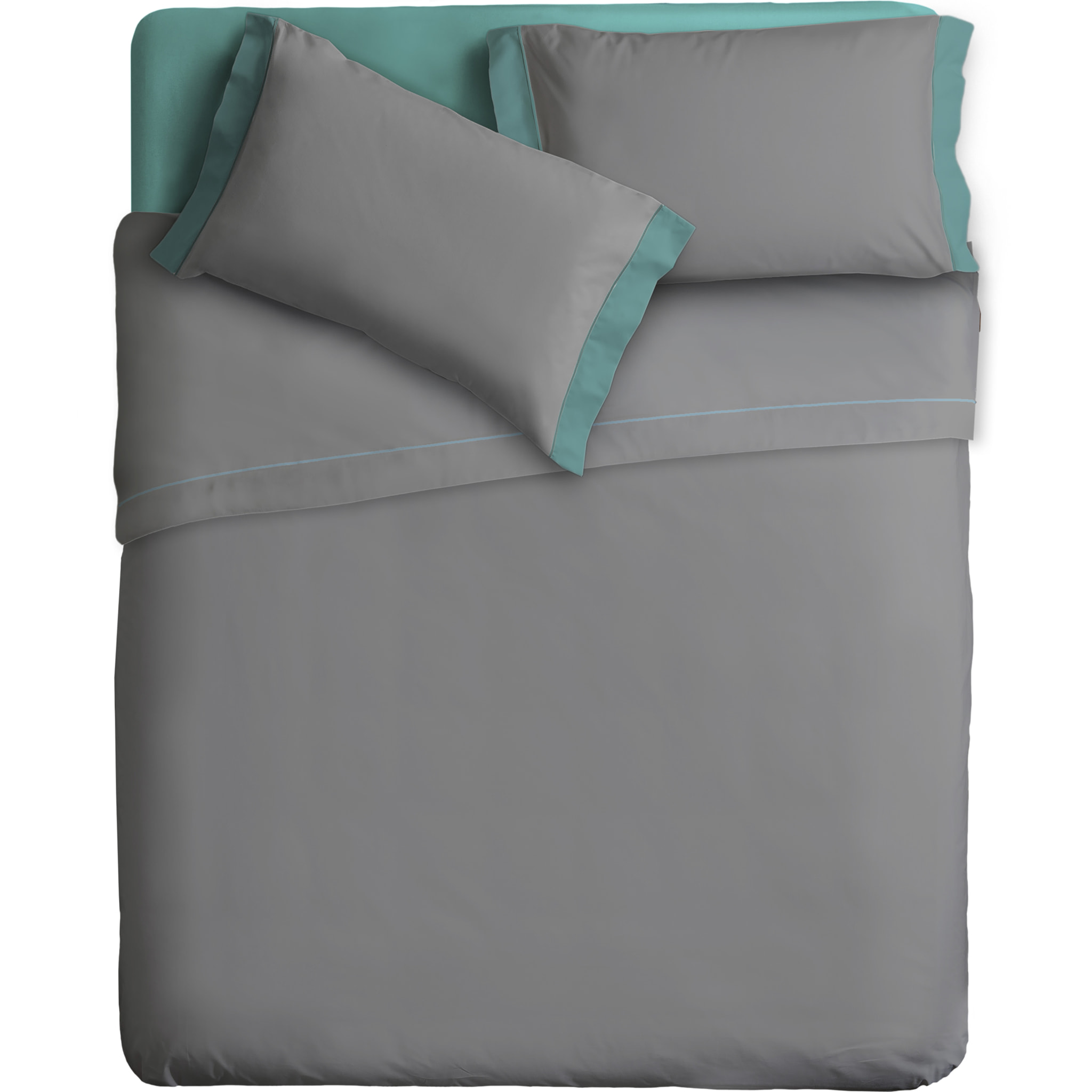 Completo letto Double-Color IPERSAN Grigio/Verde