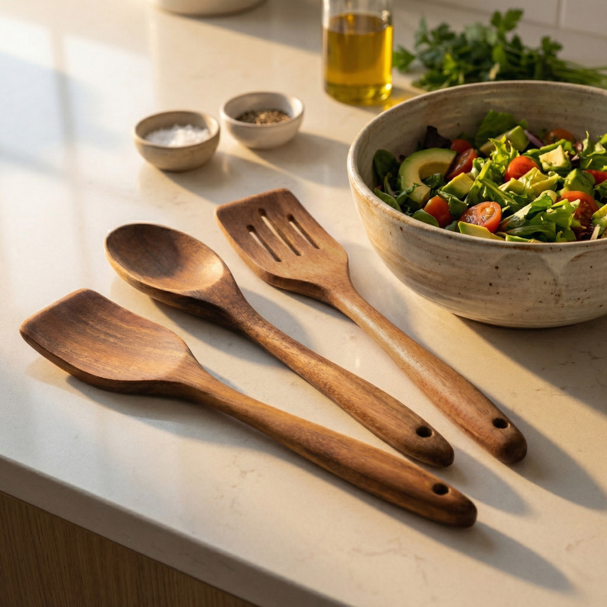 Emile - Set de 3 ustensiles en bois d'acacia