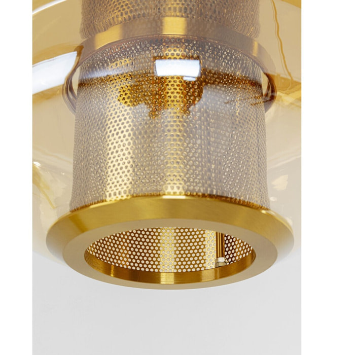 Suspension Arcadia 34cm ambrée Kare Design