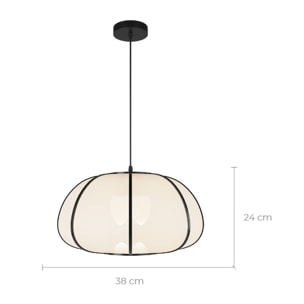 Suspension en bambou noir D38 cm - Hana