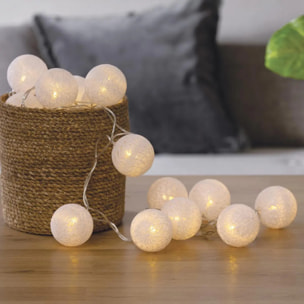 Guirlande LED secteur blanc L435cm