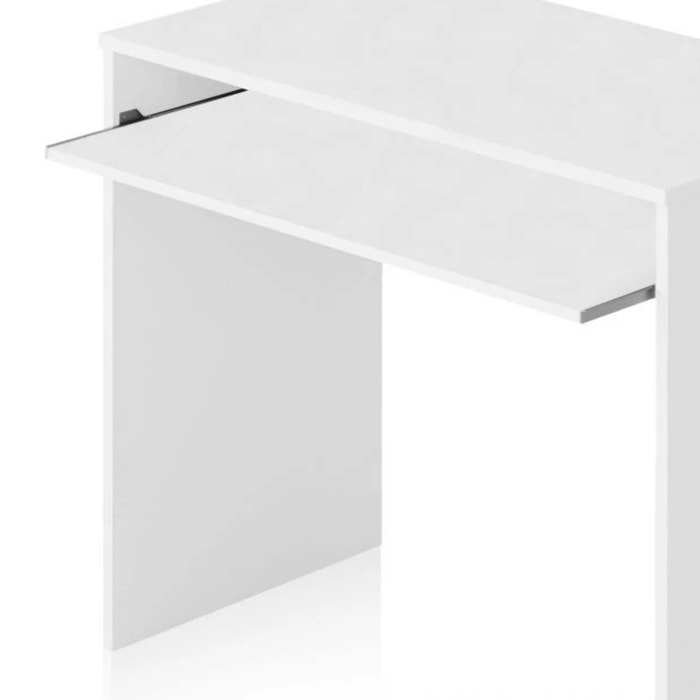 Mesa de escritorio compacta en blanco artik 90x54 cm Smile Blanco Artik (Blanco Mate)
