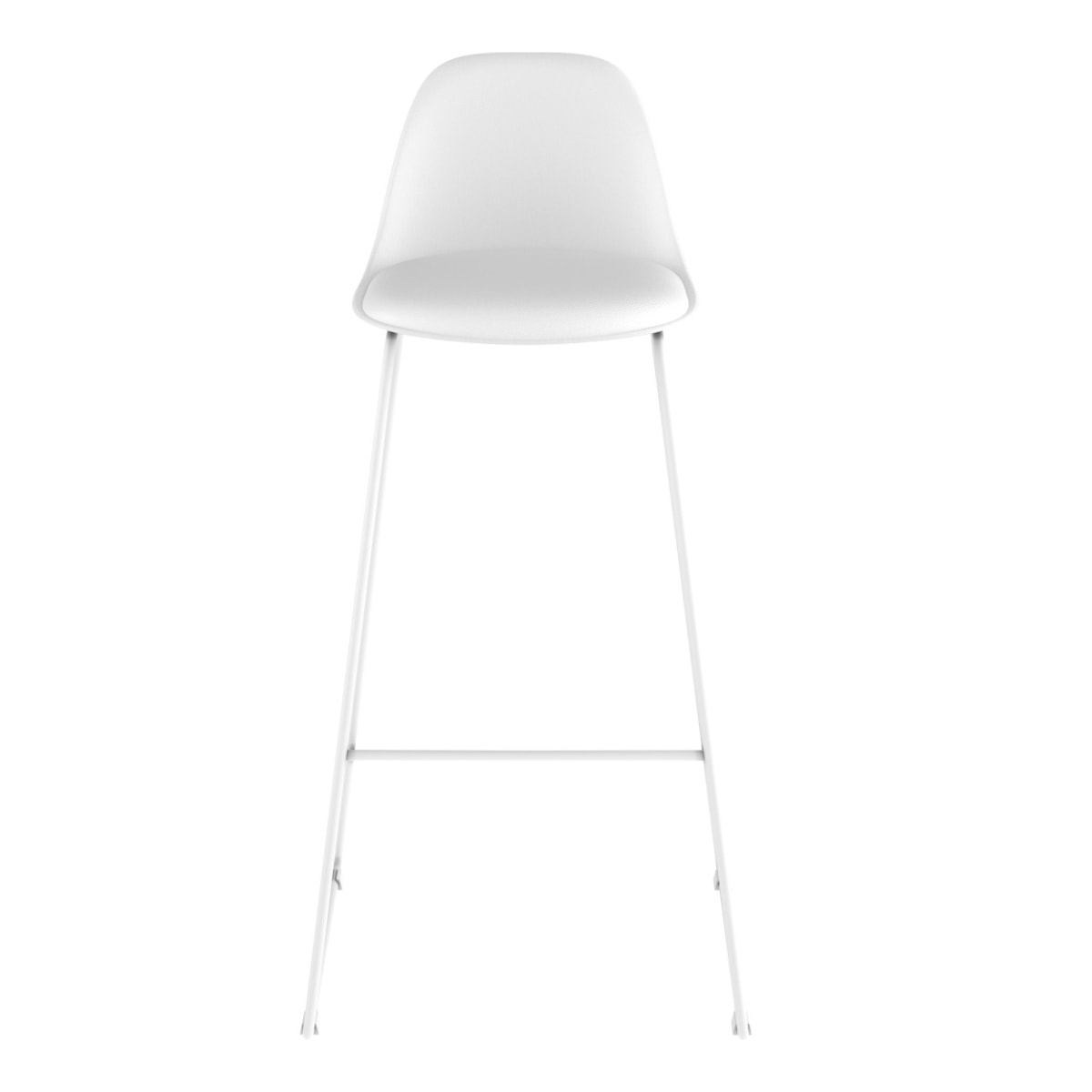 Chaise de bar Leni blanche 75 cm (lot de 2)