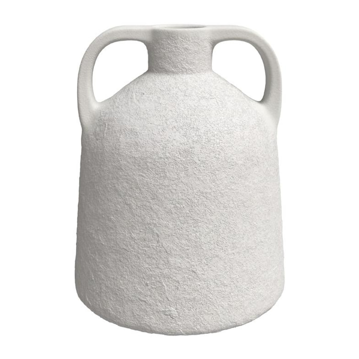 Vase blanc Erell en terre cuite H31cm