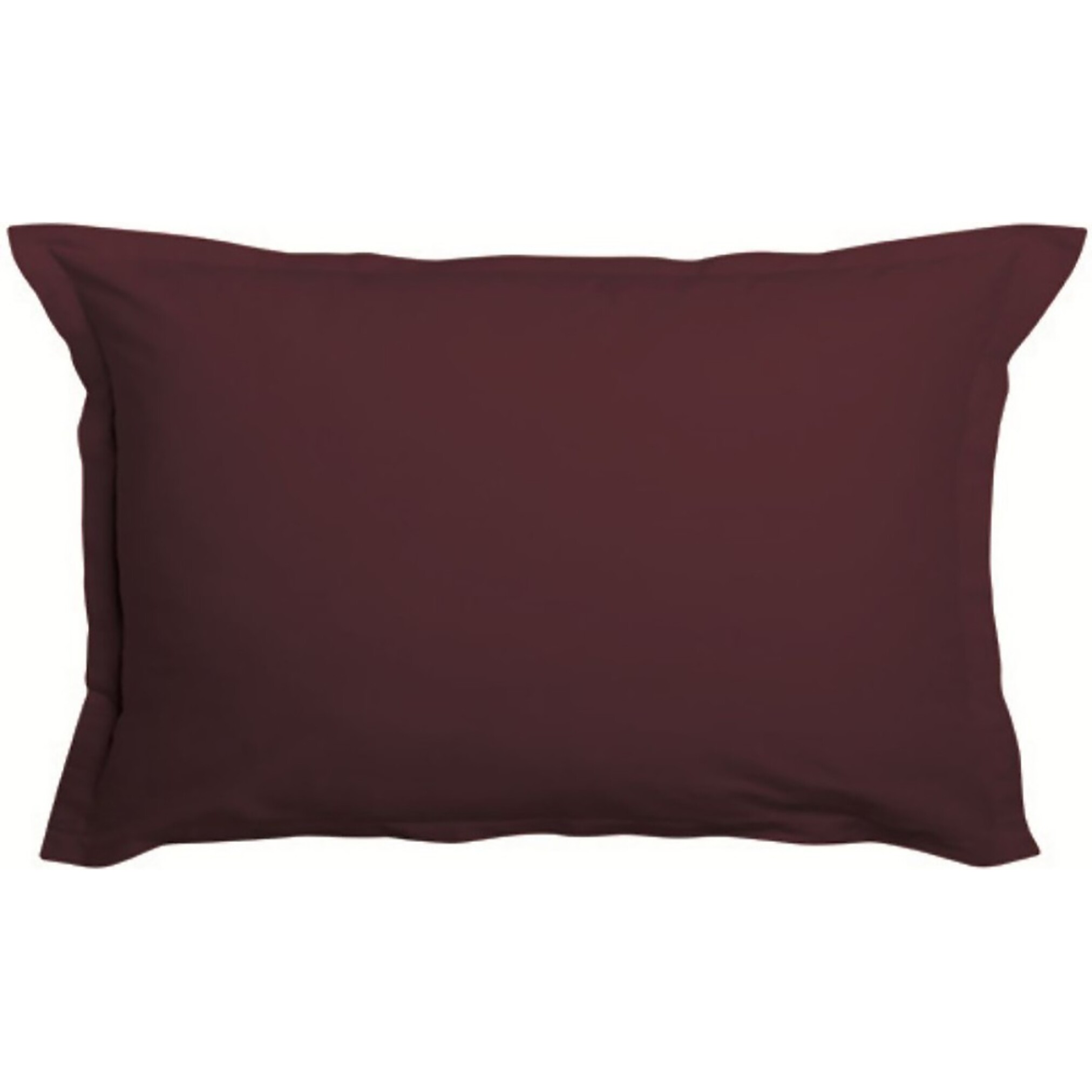 Lot de 2 taies Volant Plat Pique Grenat