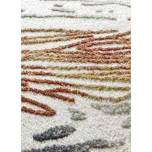 AMARA Alfombra abstracta con relieve multicolor, varias medidas disponibles.