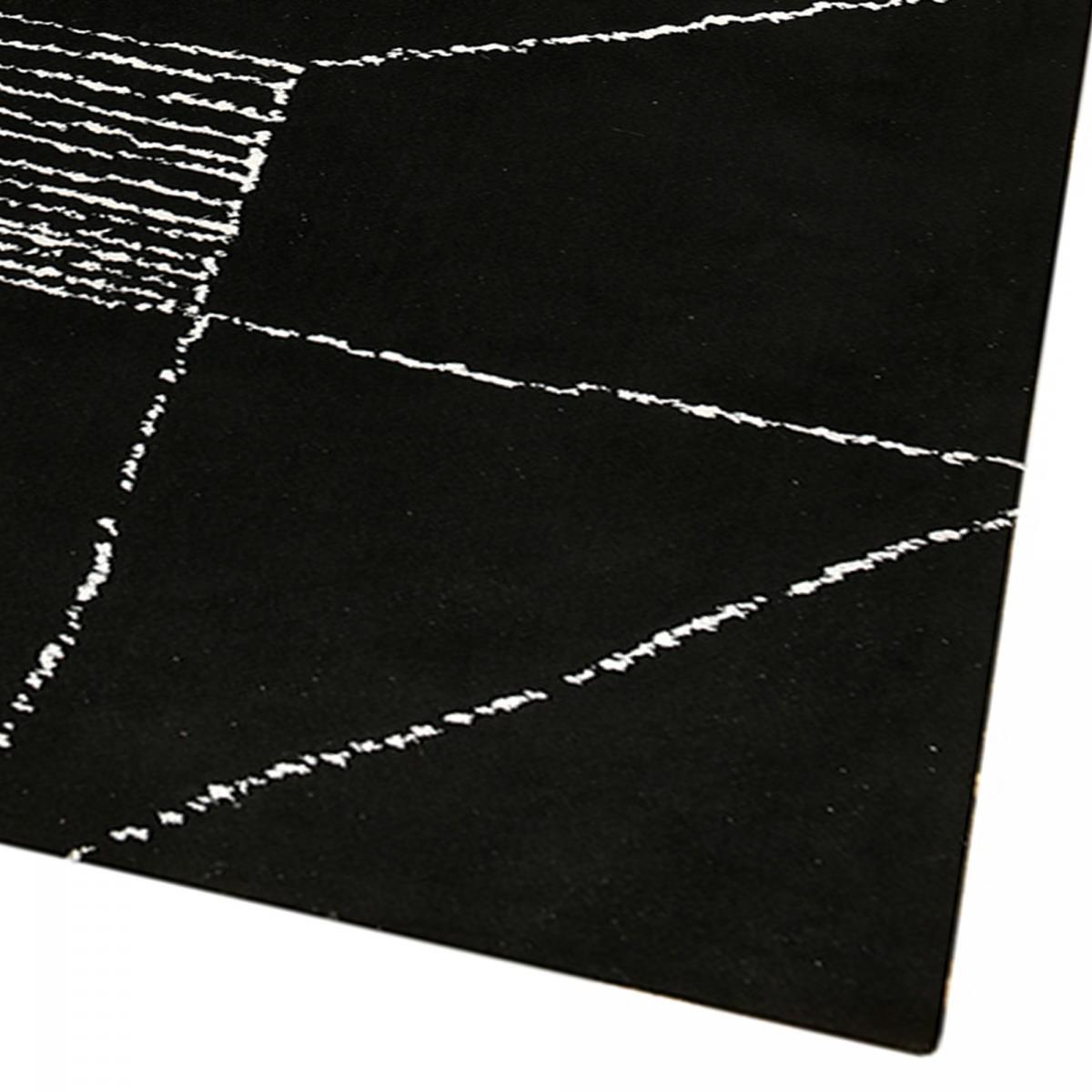 Tapis tufté à la main aux motifs géométriques