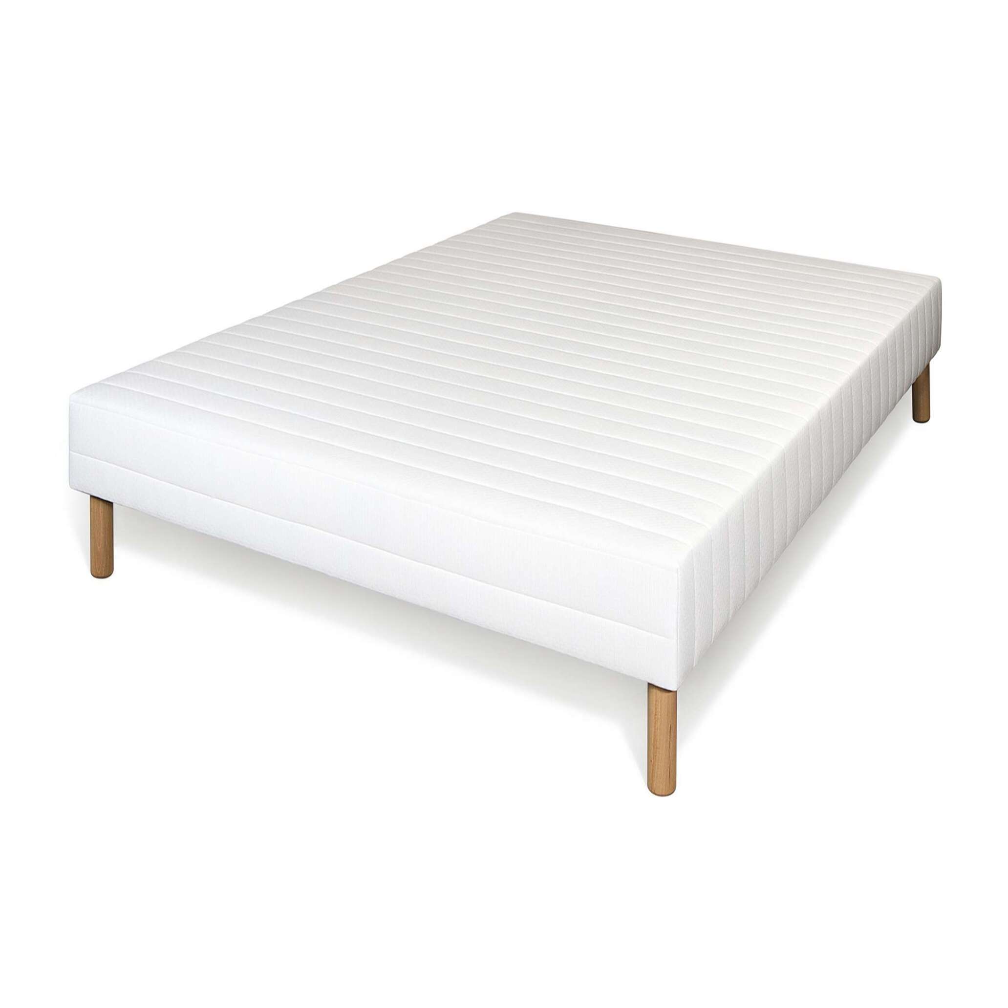 Sommier tapissier à lattes recouvertes