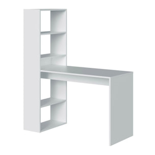 Mesa de escritorio con estantería en blanco artik 120x50 cm Duplo Blanco Artik (Blanco Mate)