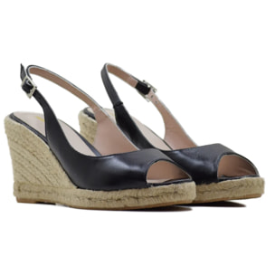 ZAPATO PEEP TOE 3509 NAPA NEGRO