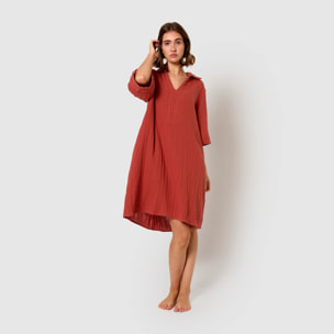 Vestido corto muselina caldera