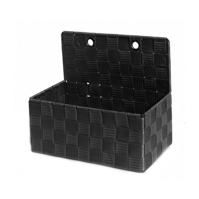 Contenitore Rattan 25*15*22 Nero