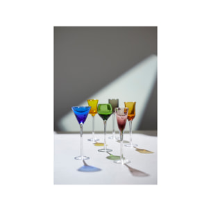 Ensemble de 6 verres à schnaps assortis
