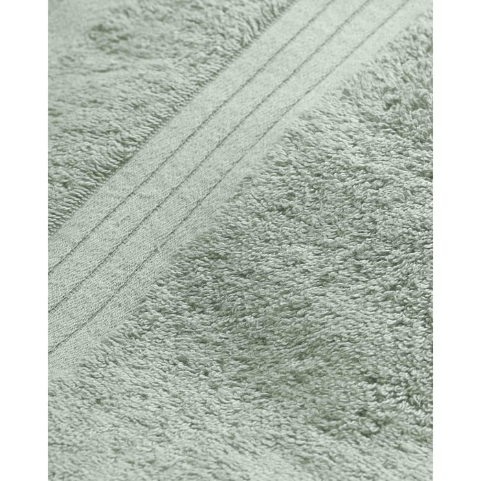 Toalla de baño 700gr/m² cenefa rayas verde keike