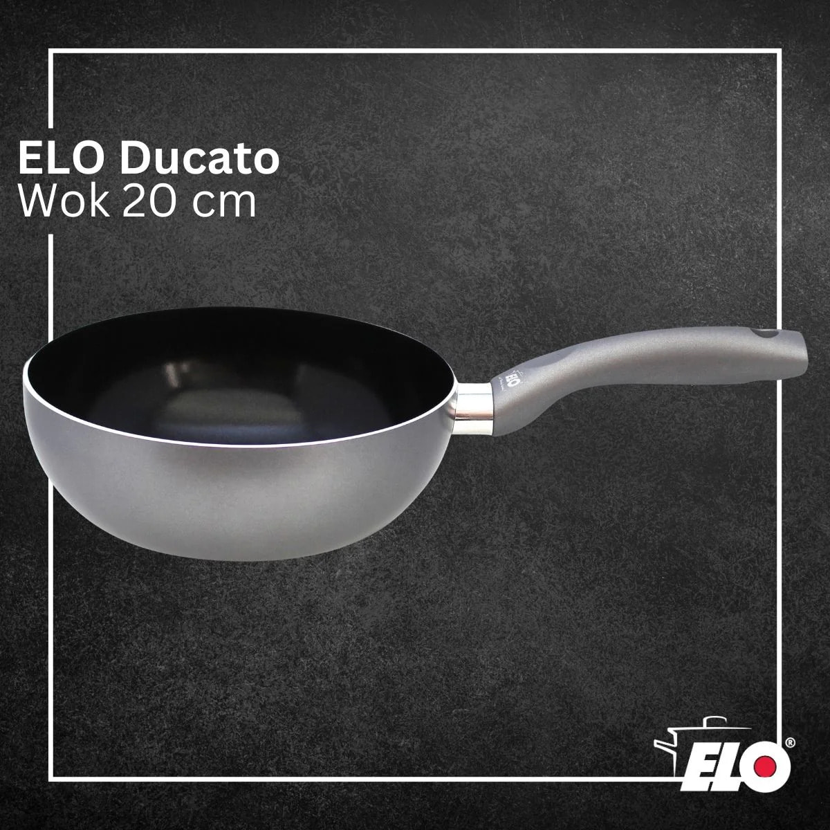 Wok 20 cm antiadhésif sans PFAS Elo Ducato