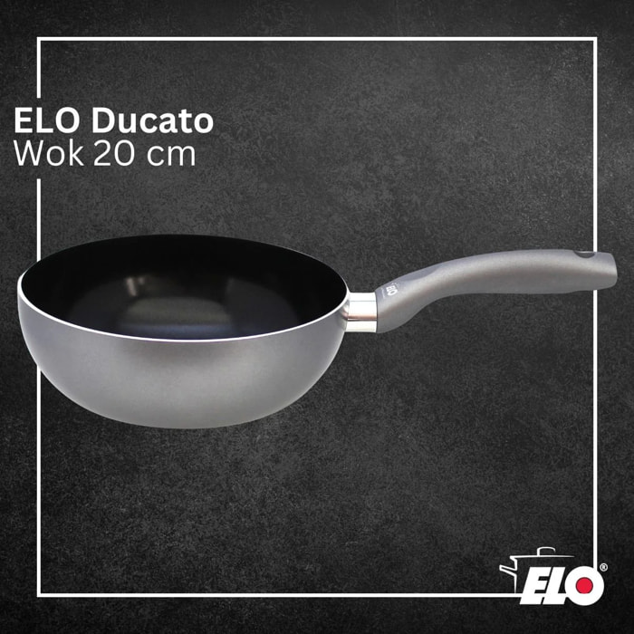 Wok 20 cm antiadhésif sans PFAS Elo Ducato