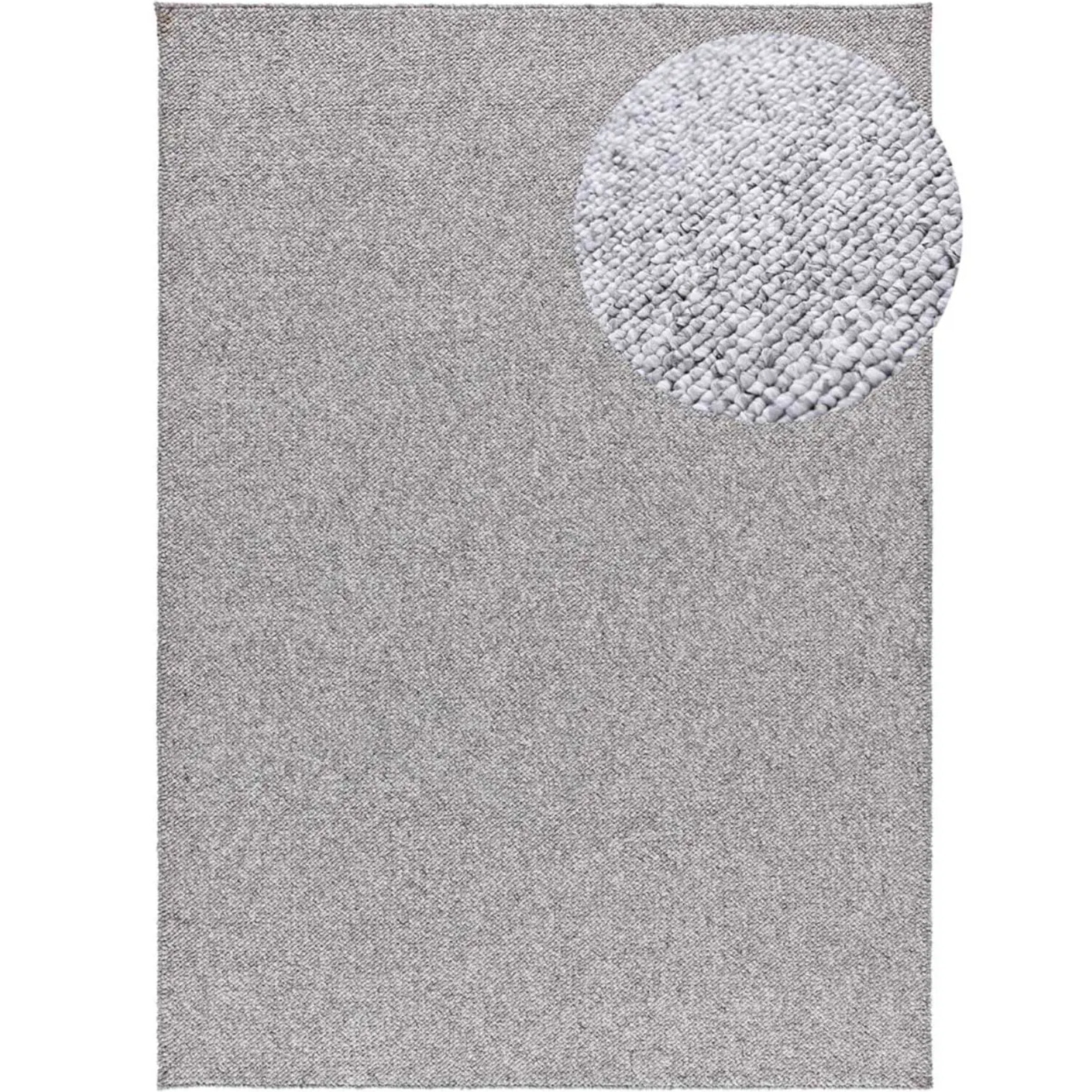 PETRA Alfombra lavable tejido en bucle en plata, varias medidas disponibles.