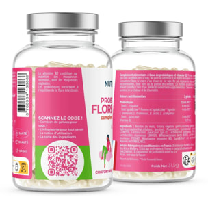 Nutri&Co Probiotiques Flore Intime Confort & Santé du Microbiote - 60 gélules