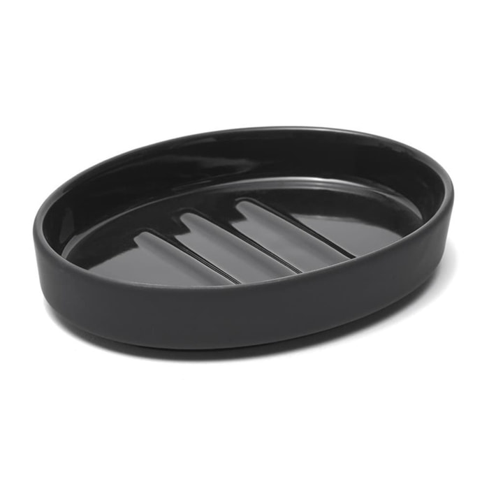 Evolution porte-savon en céramique, noir (SATDFEEL39CE)