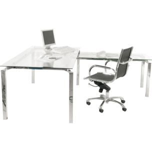 Bureau d'angle Lorenco chrome Kare Design