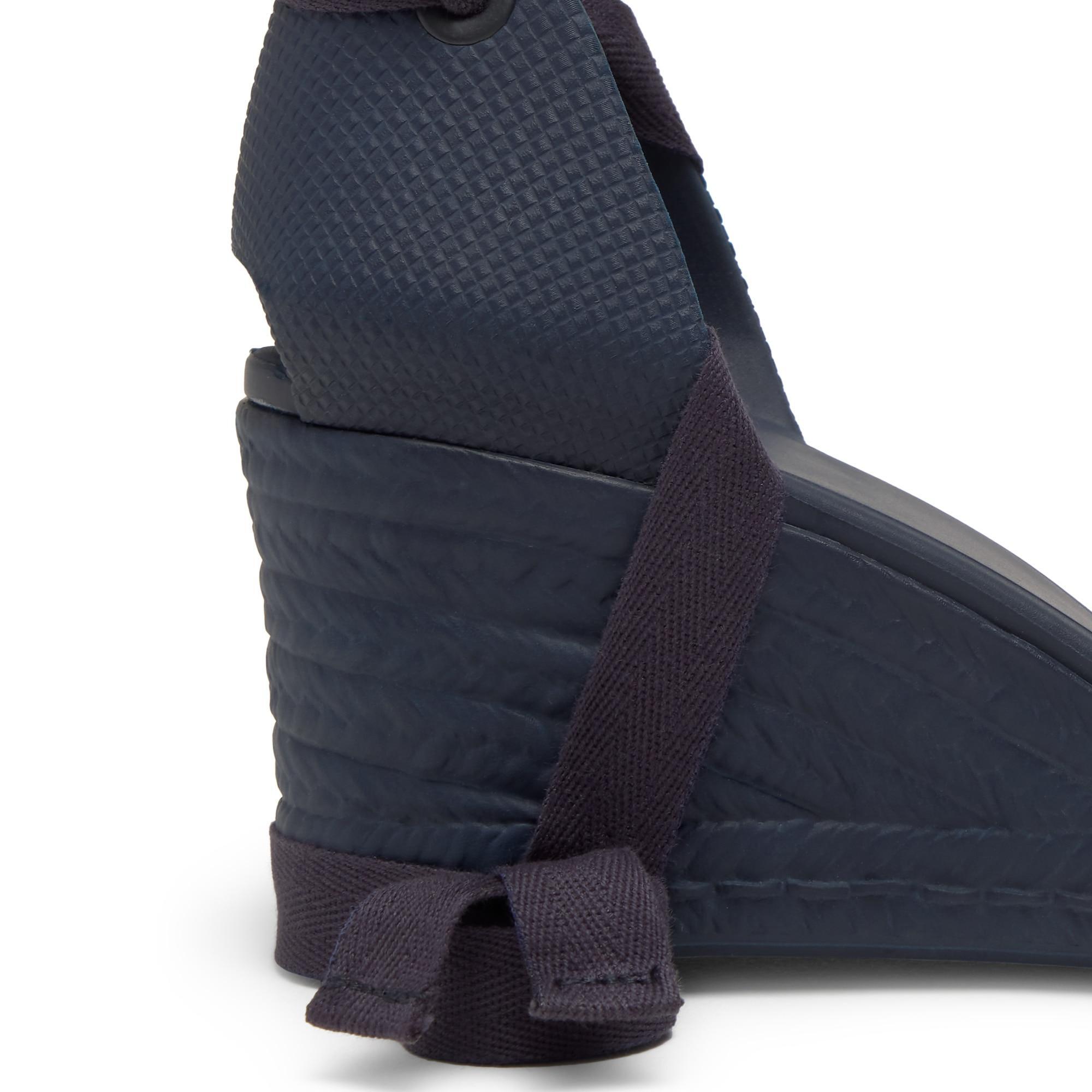 Alpargatas de cuña de mujer Careen en goma eva natural y sostenible con cierre de cintas