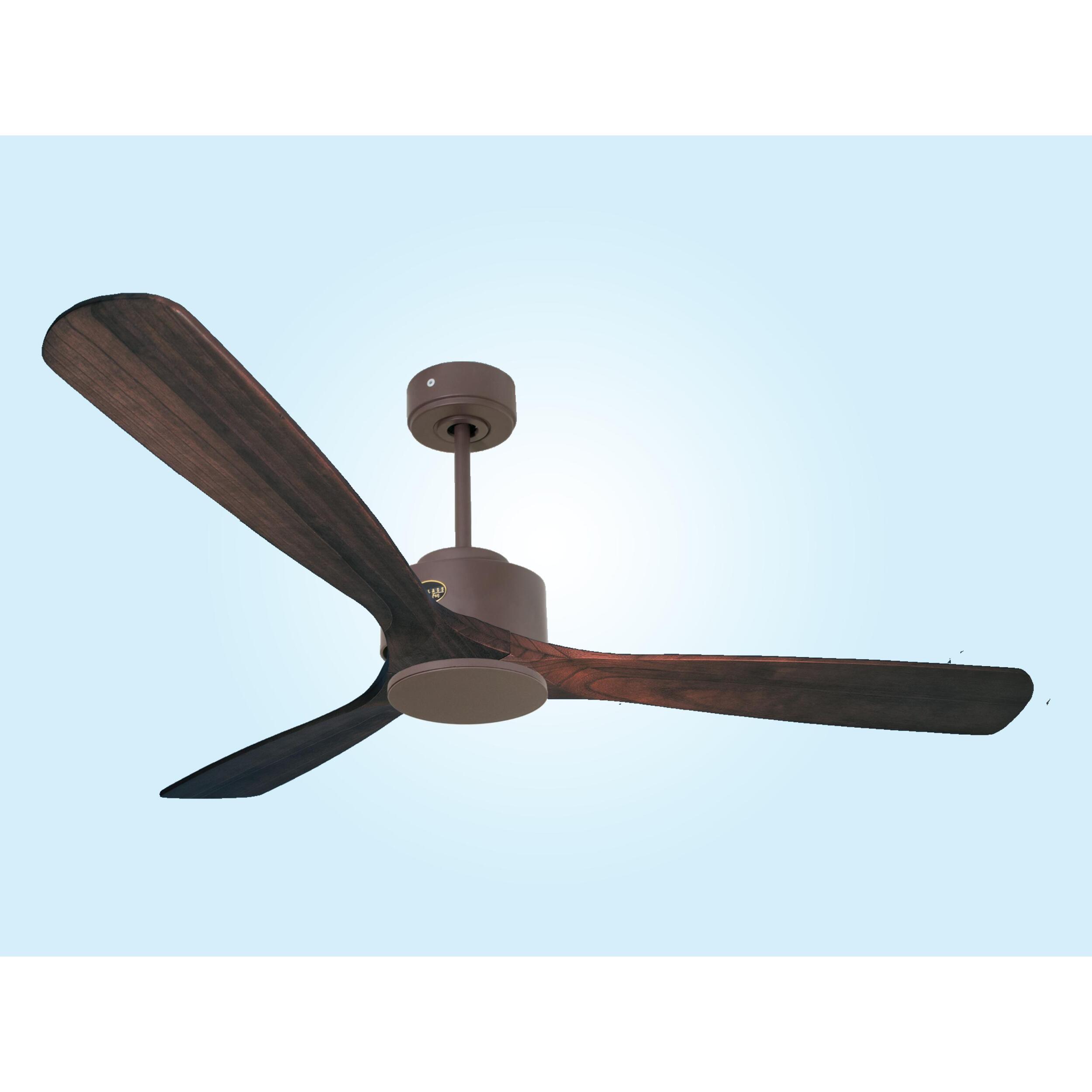 Ventilateur de plafond Réversible  Thermostat Wifi Moteur à courant continu Toits en pente Télécommande Hypersilence Mémoire Shopify Vendible (AUTOMATIQUE) 40   W Chocolat