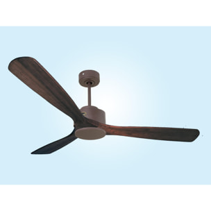 Ventilateur de plafond Réversible  Thermostat Wifi Moteur à courant continu Toits en pente Télécommande Hypersilence Mémoire Shopify Vendible (AUTOMATIQUE) 40   W Chocolat