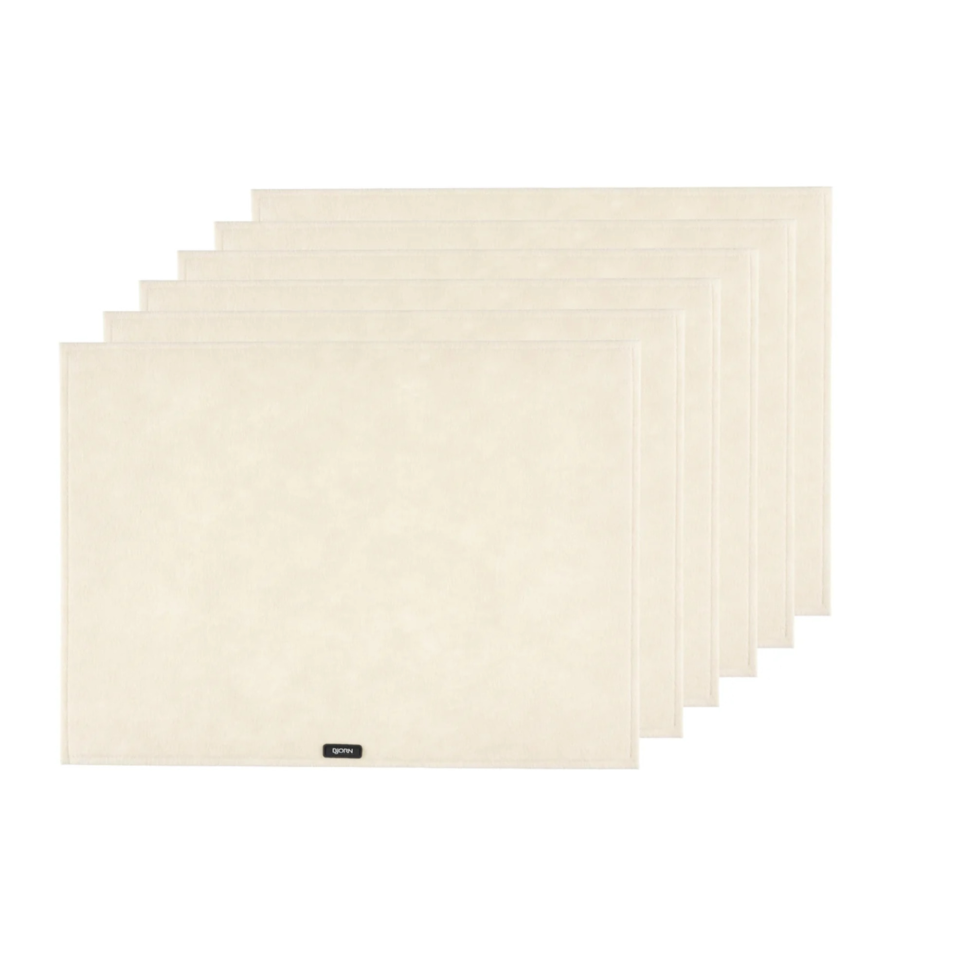 Set de table rectangulaire - 6 pièces - Feutre recyclé beige